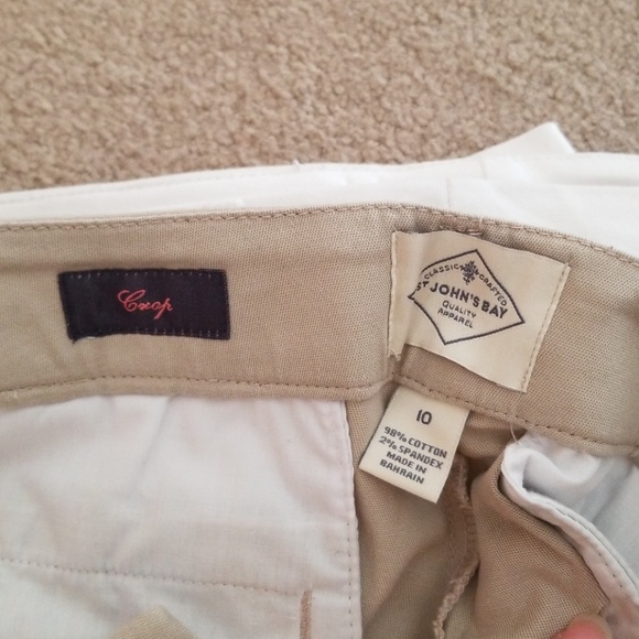 St. John's Bay Crop Pants (4 prs) Black Not Shown - Picture 3 of 4